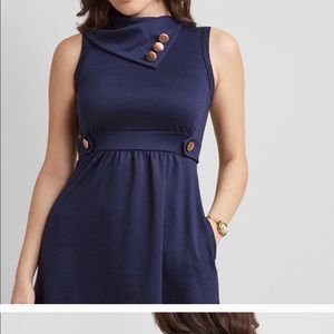 Modcloth Dresses - ModCloth coach a line dress, pockets navy blue Modcloth Dresses - ModCloth coach a line dress, pockets navy blue
